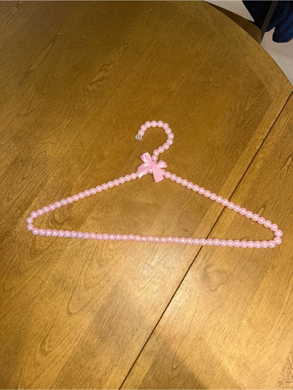 Kids Pink Pearl Bead Hanger with Bow